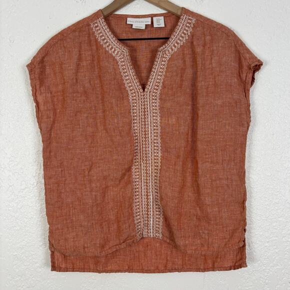 House of Harlow 1960 Tops - House of Harlow Linen Embroidered Boxy Top Size XS